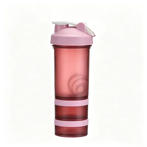 17 Oz Protein Shaker Bottle 3 Layer Mixer Cup Leakproof
