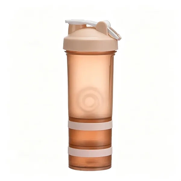 17 Oz Protein Shaker Bottle 3 Layer Mixer Cup Leakproof