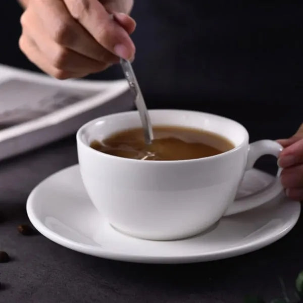 10 oz. Ceramic Cup and Saucer Set for Coffee & Tea