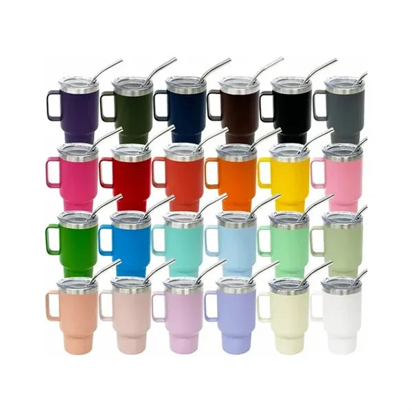 2 oz. Mini Stainless Steel Mug Cup with Straw