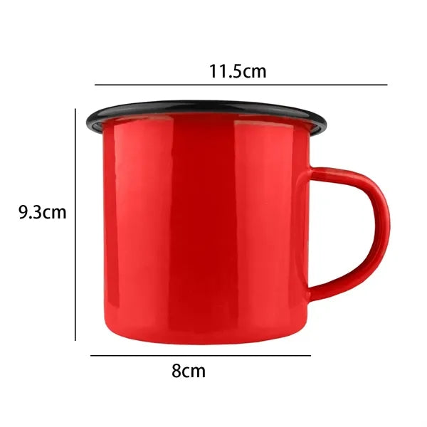 12 oz. Classic Enamel Mug with Retro Design