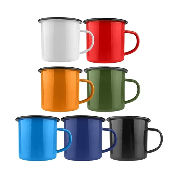 12 oz. Classic Enamel Mug with Retro Design