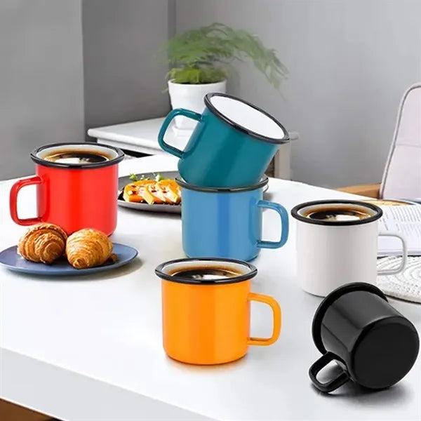 12 oz. Classic Enamel Mug with Retro Design
