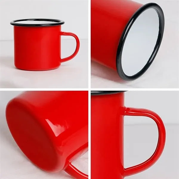 12 oz. Classic Enamel Mug with Retro Design