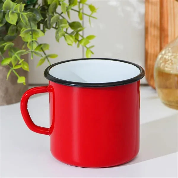 12 oz. Classic Enamel Mug with Retro Design