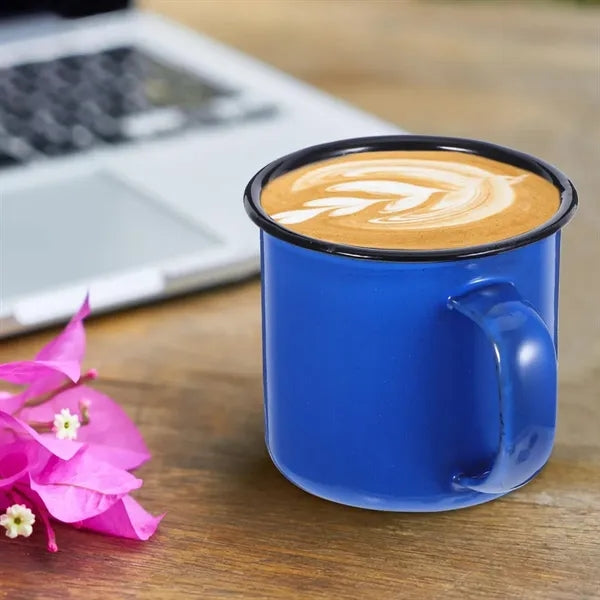 12 oz. Classic Enamel Mug with Retro Design