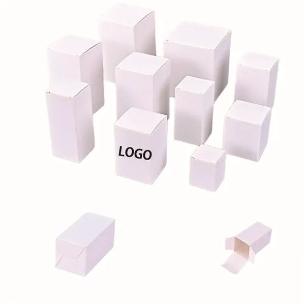 Folding white cardboard box