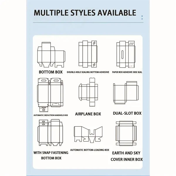 Folding white cardboard box