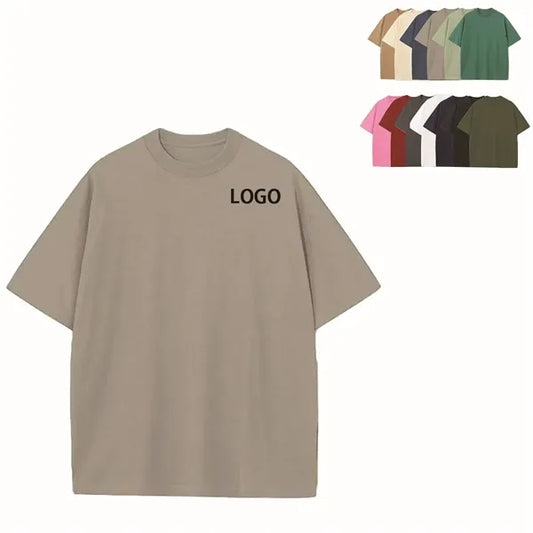230g Cotton Drop Shoulder Crew Neck T-Shirt