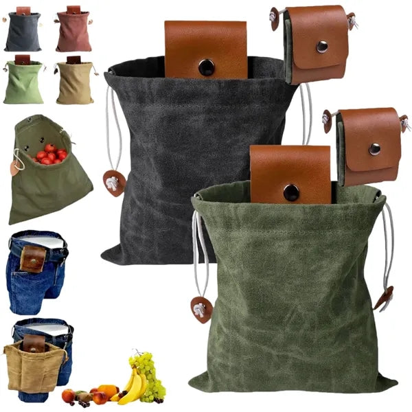 Collapsible Canvas Foraging Pouch