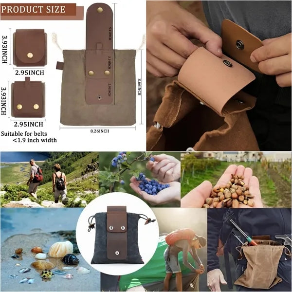Collapsible Canvas Foraging Pouch