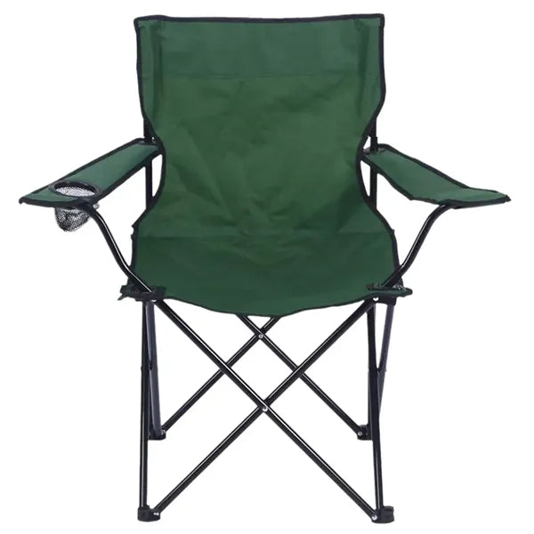 Portable Folding Camping Chair With Cup Holder & Armrests