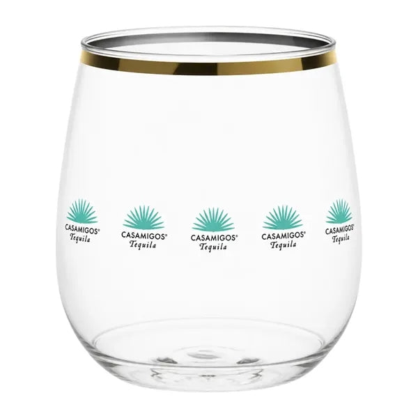 12oz. Vino Jr Gold Rim