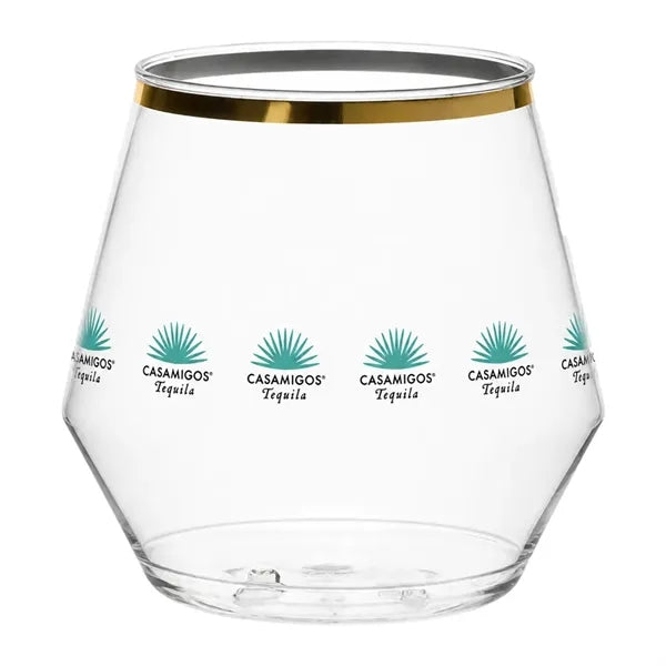 12oz. Diamond Vino Jr Gold Rim