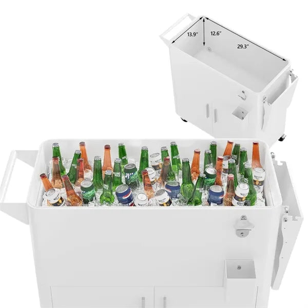 80 QT Patio Cooler with Storage