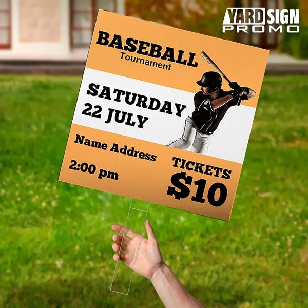 24x24 Custom Outdoor Yard Signs Baseball Tour