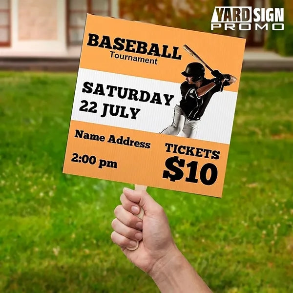 24x24 Custom Outdoor Yard Signs Baseball Tour
