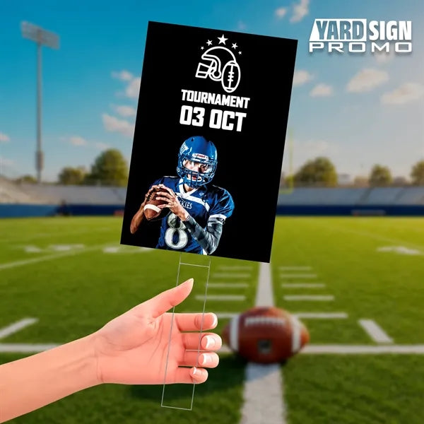 12x18"Custom Outdoor Yard Signs Tournament Football