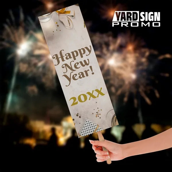 6x18 Custom Outdoor Yard Signs Happy New Year
