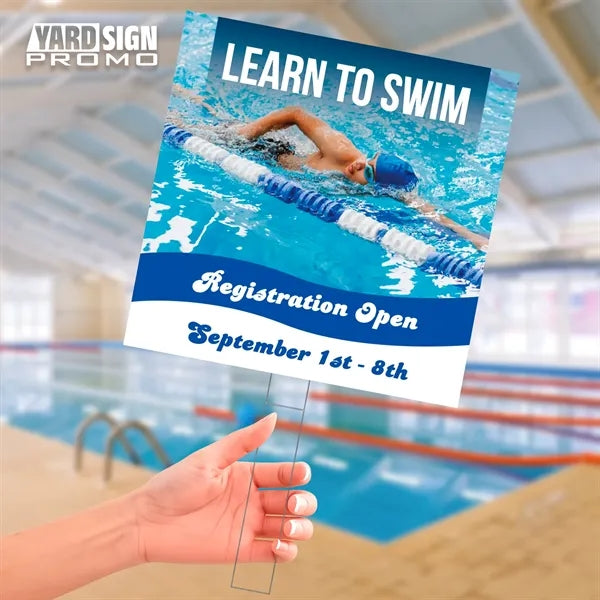 12x12"Custom Outdoor Yard Signs Swimming Regi