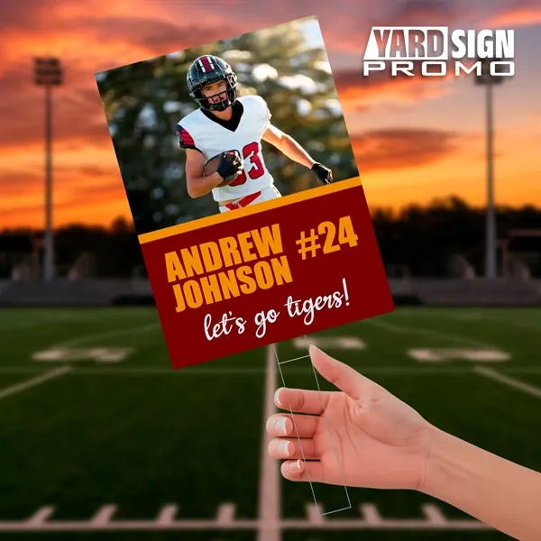 9x12 Custom Outdoor Yard Signs Athlete Name Number 3