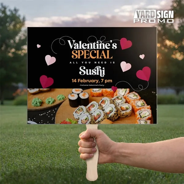 24"x18" Custom Outdoor Yard Signs Valentines Special Sushi