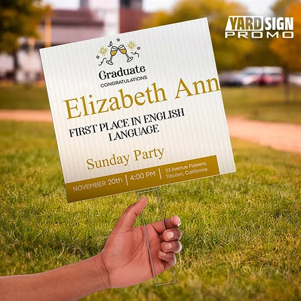 12x12 Custom Outdoor Yard Signs Graduates