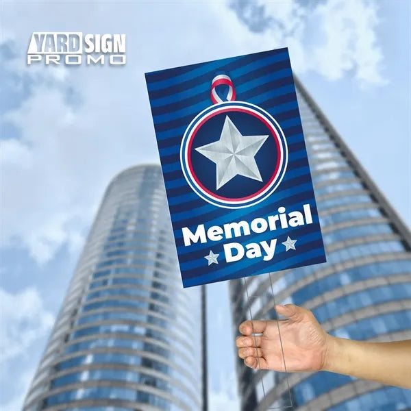 12x18 Custom Outdoor Yard Signs Memorial Day