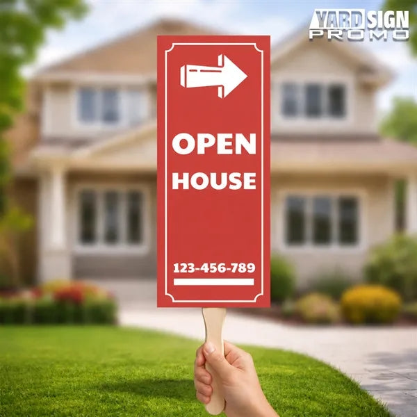 9x24 Custom Outdoor Yard Signs Red Open House