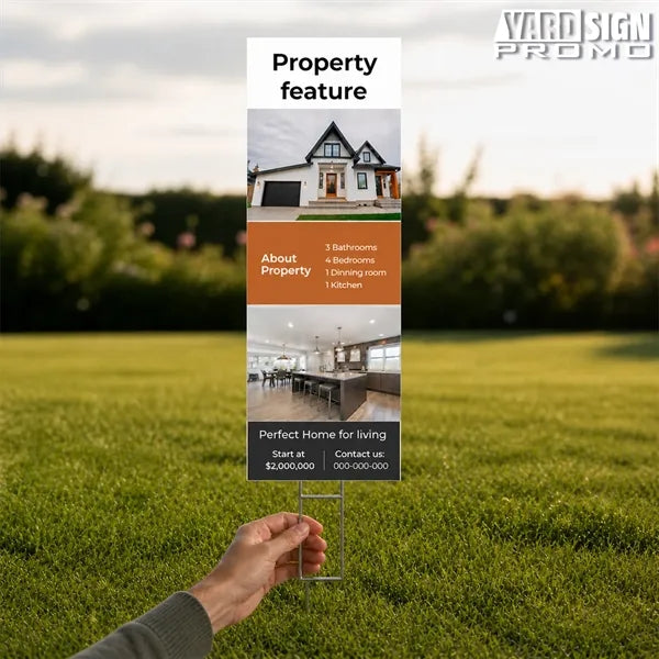 6x18 Custom Outdoor Yard Signs Property Feature