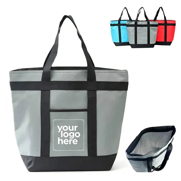 Large Insulated Picnic Cooler Tote Bag with Front Pocket