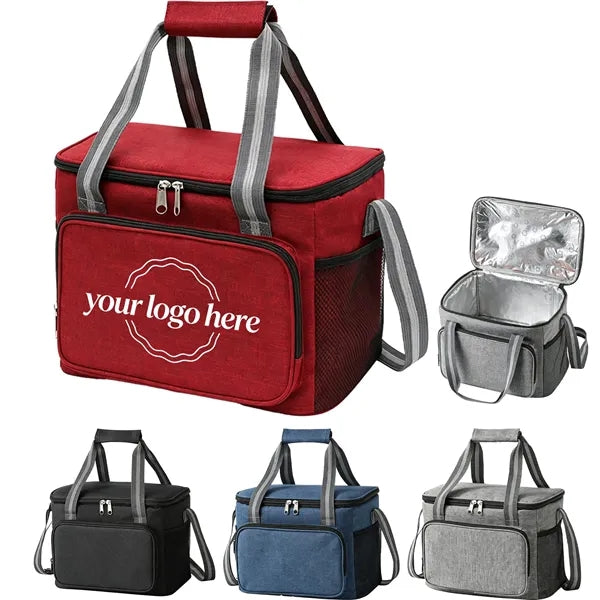 Large Insulated Lunch Bag Oxford Tote Cooler with Side Pocke