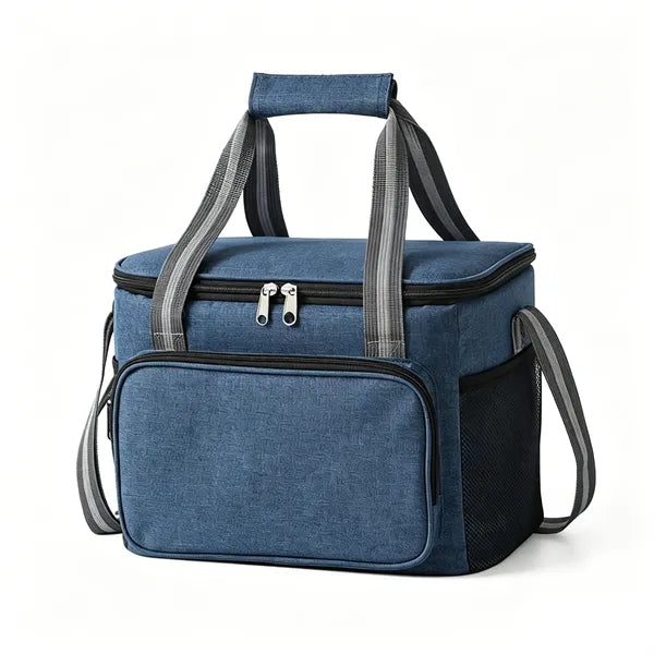 Large Insulated Lunch Bag Oxford Tote Cooler with Side Pocke