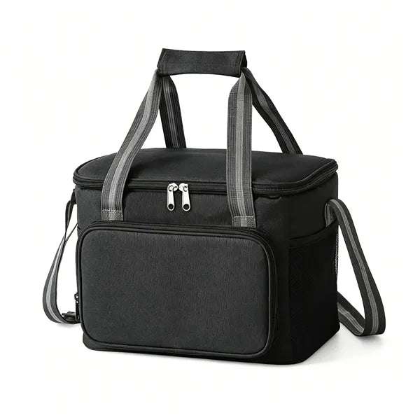 Large Insulated Lunch Bag Oxford Tote Cooler with Side Pocke