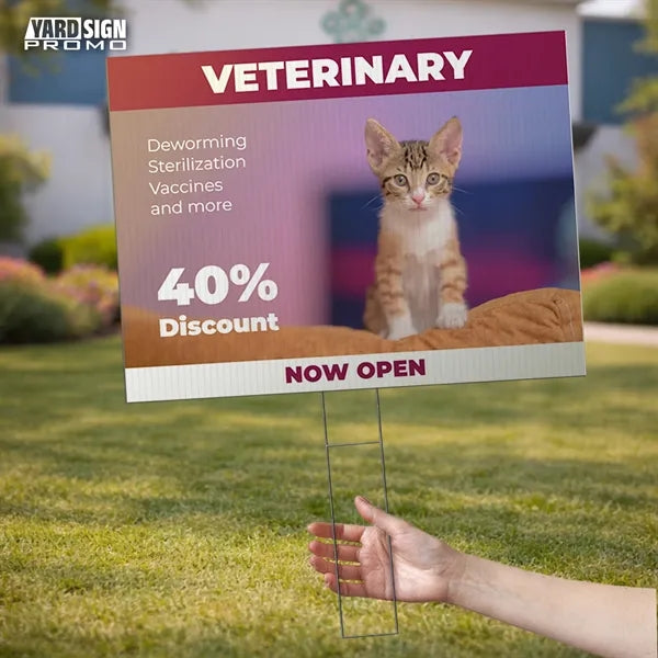 24x18 Custom Outdoor Yard Signs Veterinary