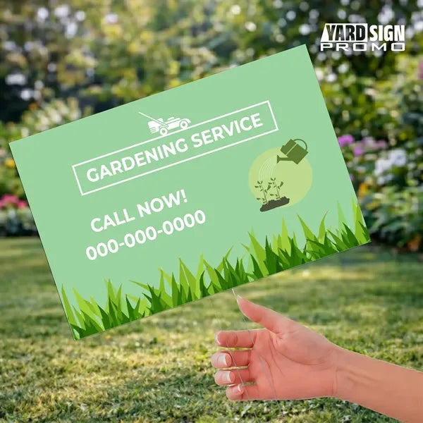 18x12 Custom Outdoor Yard Signs Gardening Service