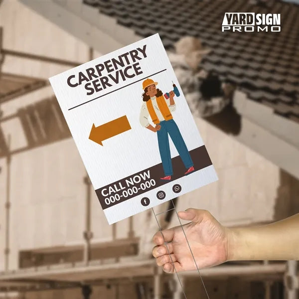 18x24 Custom Outdoor Yard Signs Carpentry Service
