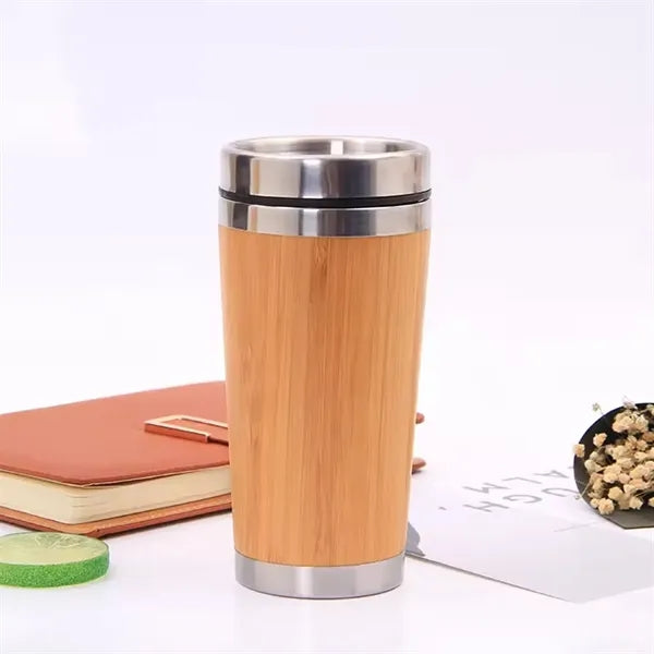 12 oz. Bamboo Stainless Steel Travel Tumbler