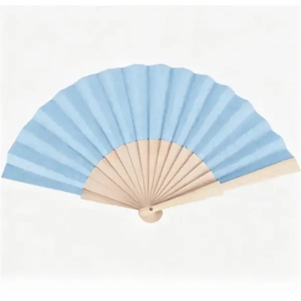 9'' Eco-Friendly Folding Manual Wood Hand Fan With Cork Fab