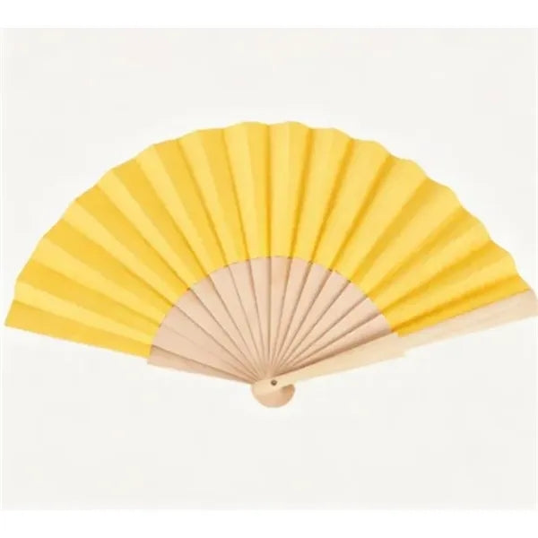 9'' Eco-Friendly Folding Manual Wood Hand Fan With Cork Fab