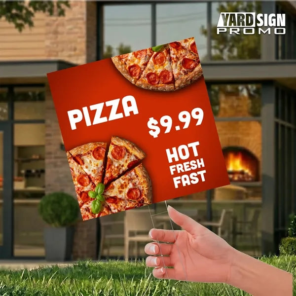 12x12 Custom Outdoor Yard Signs Fresh Pizza