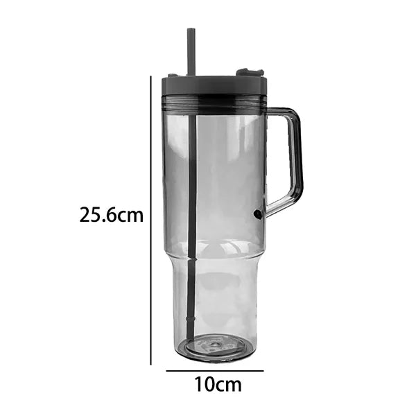 45 oz. Large Plastic Tumbler with Handle & Straw