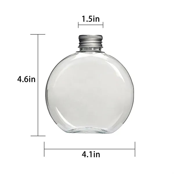 10oz Disposable Flat Round Plastic Beverage Bottles