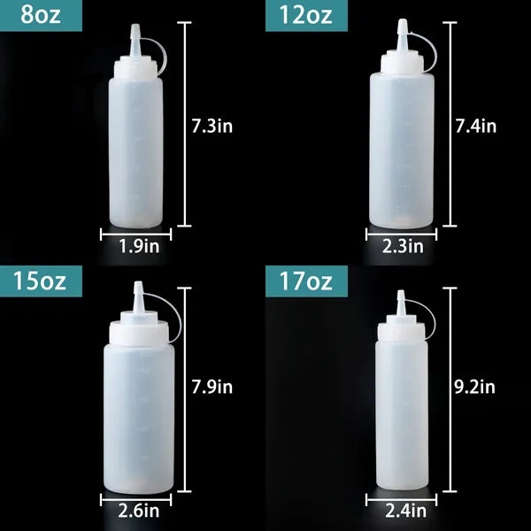 34oz Pointed Nozzle Squeeze Sauce Bottles