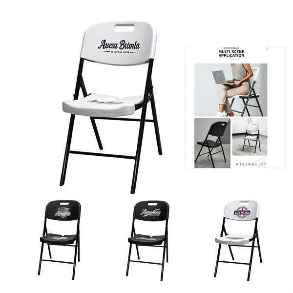 Logo Plastic Folding Stool for Outdoor &