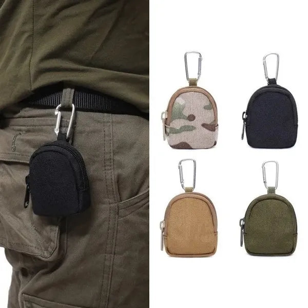 Branded Canvas Key & Earbud Pouch