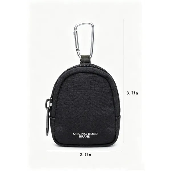 Branded Canvas Key & Earbud Pouch