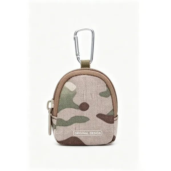 Branded Canvas Key & Earbud Pouch