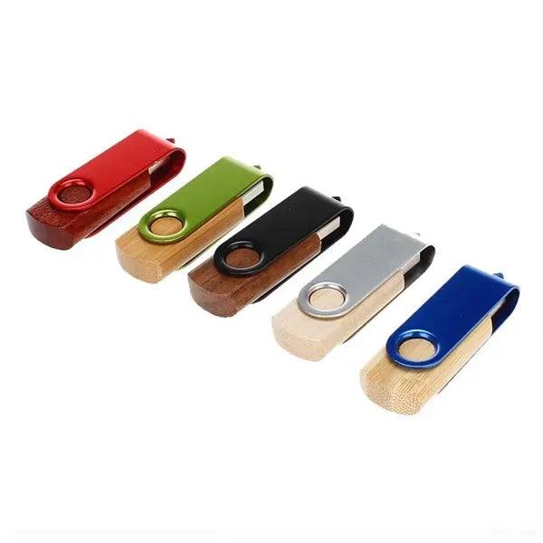 Wooden Swivel Twist Flash Drive 2.0