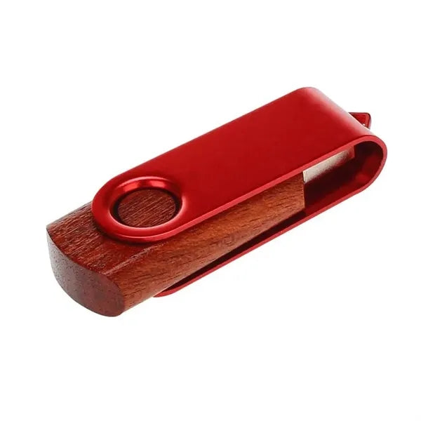 Wooden Swivel Twist Flash Drive 2.0